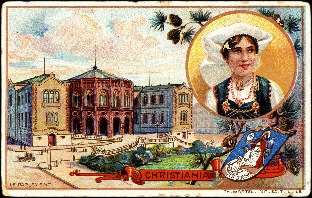 Th. Wartel carte réclame chromo Lille 1890-1920 1996.40.1215.1 Photo