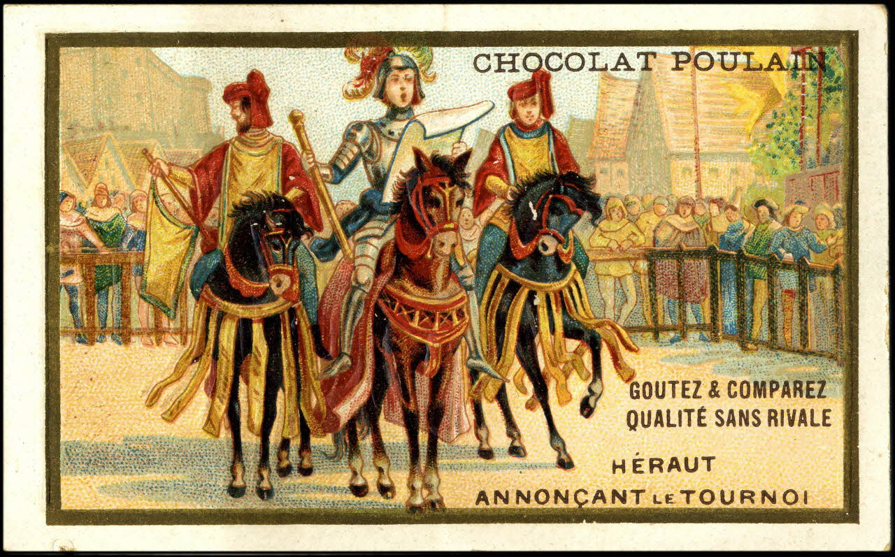 Imprimerie H. Laas ; Poulain carte réclame chromo Paris 1878-1905 1995.1.1117.4 Photo Mucem