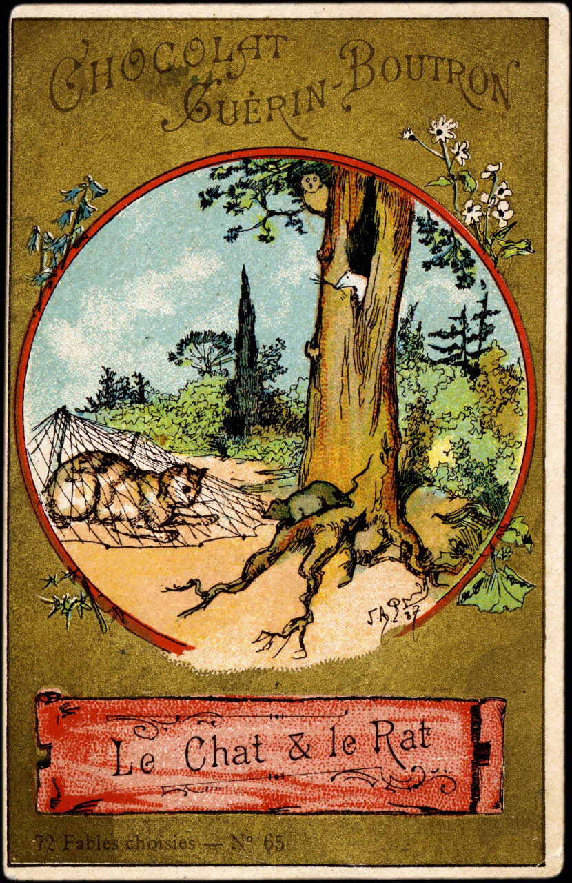 V. AQ (illisible) ? ; Baster & Vieillemard carte réclame chromo Paris 1878-1914 1995.1.3132.4 Photo