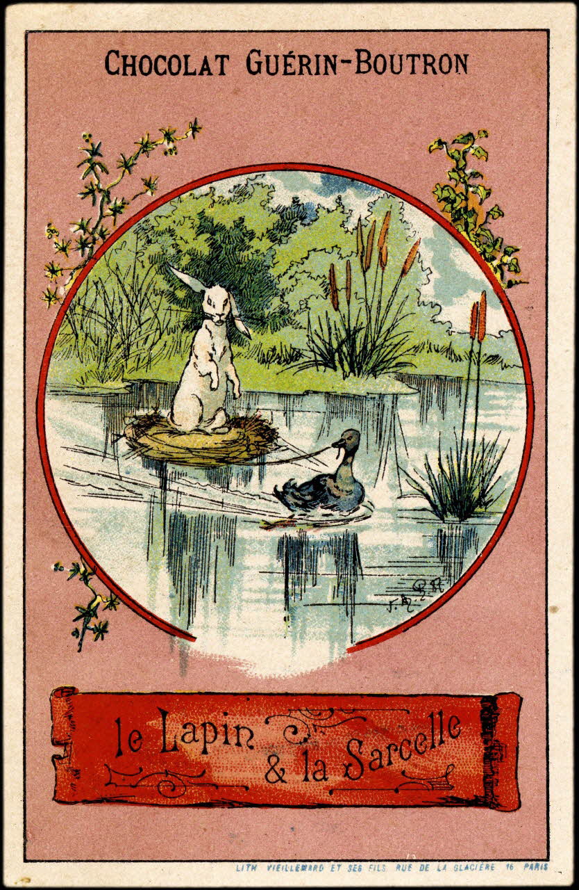 V. AQ (illisible) ? ; Baster & Vieillemard carte réclame chromo Paris 1889-1895 1995.1.3132.9 Photo