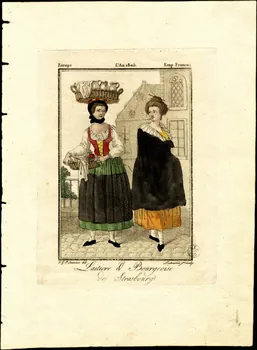 Lachaussée Jeune illustration Laitière & Bourgeoise  de Strasbourg 1805-1815 1944.2.97 Photo