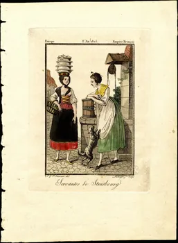 Lachaussée Jeune ; Jacques Grasset de Saint-Sauveur illustration Servantes de Strasbourg 1805-1815 1944.2.96 Photo