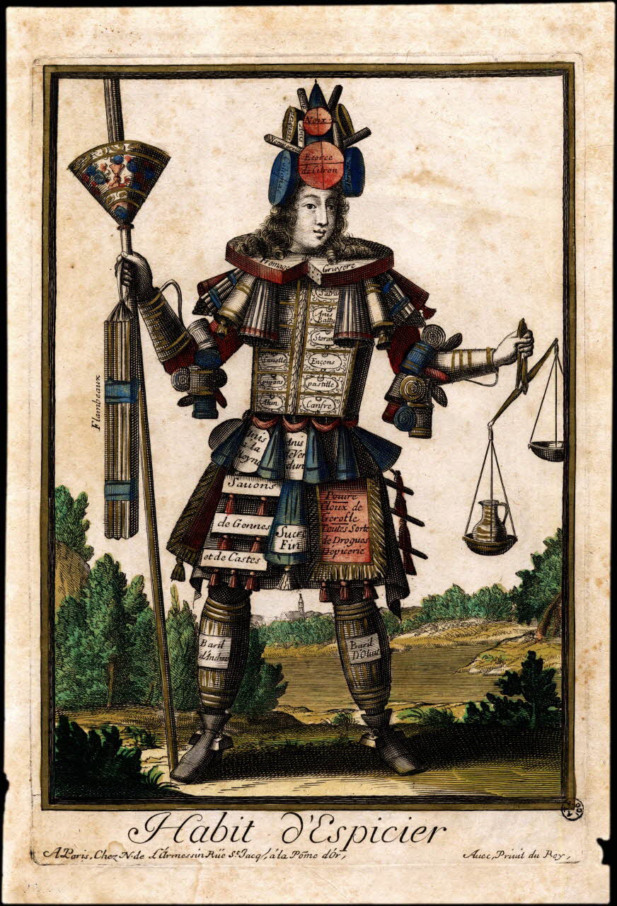 L'armessin Nicolas de imagerie ancienne Habit d'Espicier Paris 1650-1725 1964.61.8 Photo