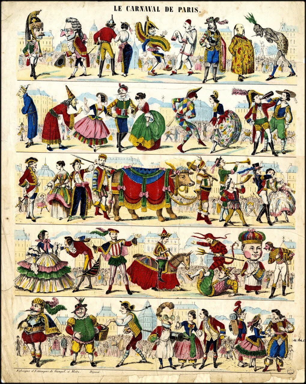 Charles Nicolas Gangel à registres LE CARNAVAL DE PARIS. Metz 1852-1858 1946.106.13 Photo