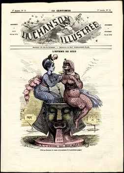 Vallée estampe LA CHANSON  ILLUSTREE  L'ISTHME DE SUEZ Ile-de-France, France 1869 1950.39.1437 Photo