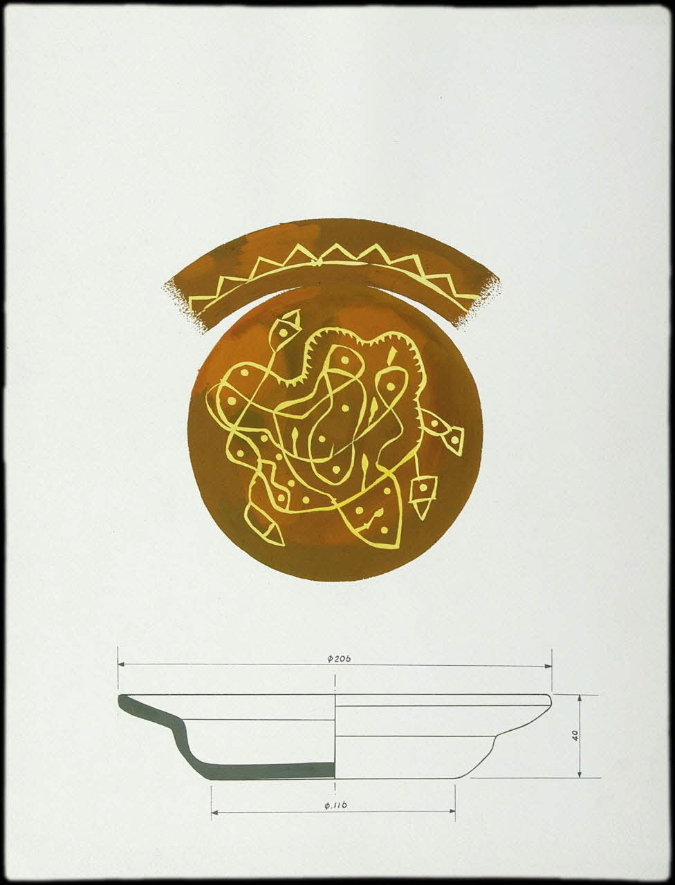 Dobignard Guy dessin Assiette 1943 1985.51.31 Photo