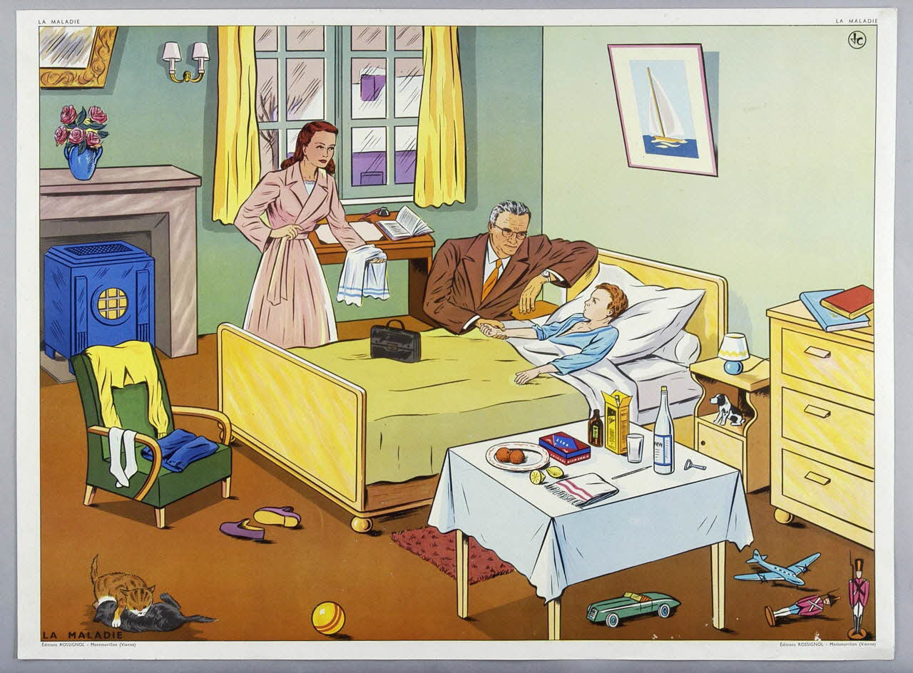 Editions Rossignol estampe LA MALADIE 1950-1970 2007.52.4.1 Photo