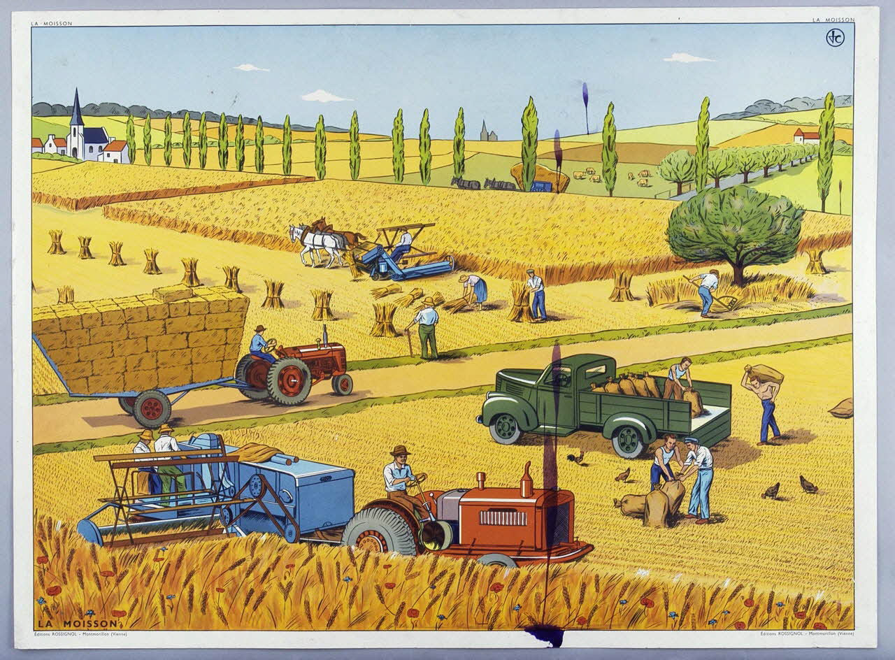 Editions Rossignol estampe LA MOISSON 1950-1970 2007.52.6.1 Photo