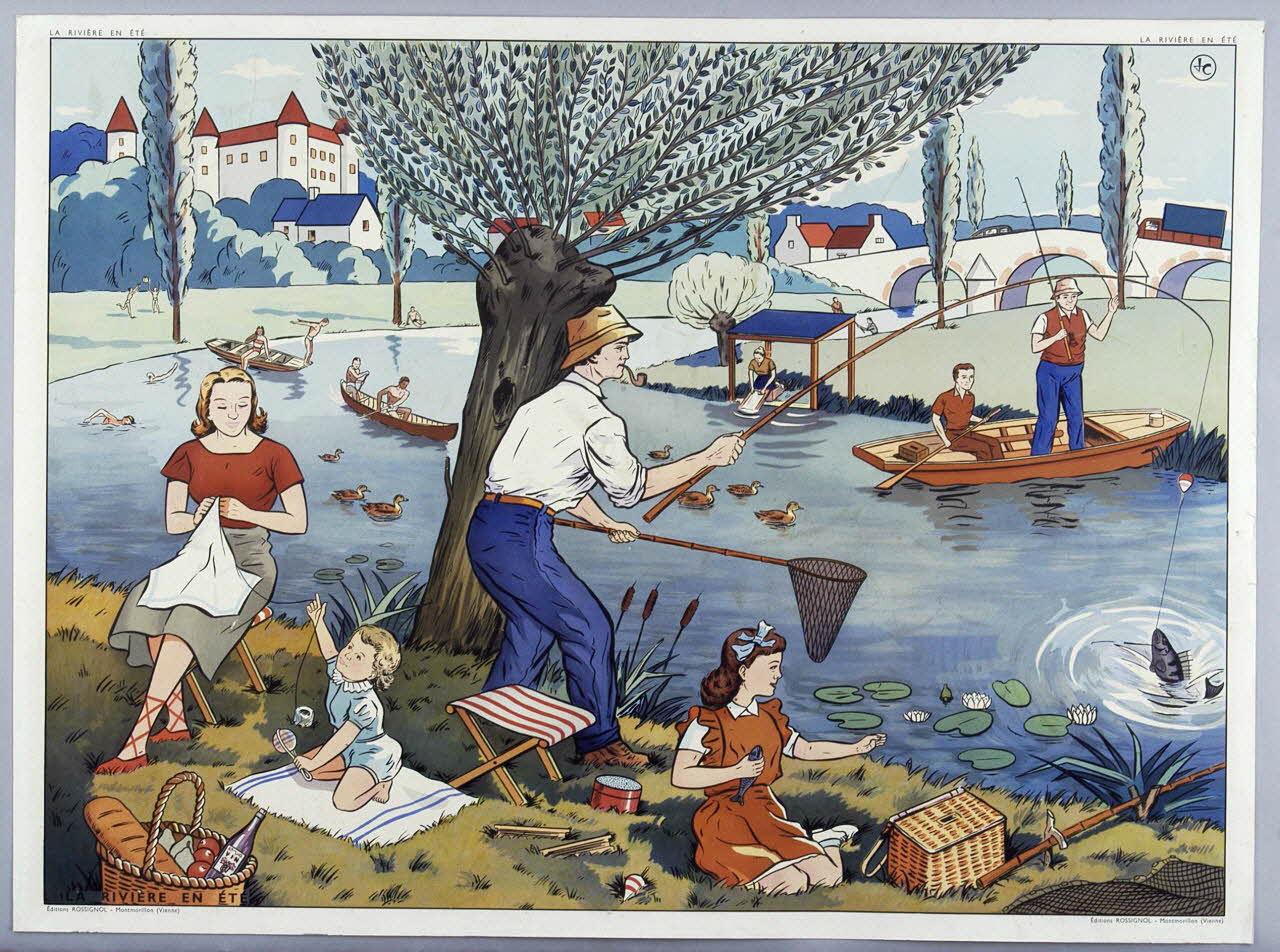 Editions Rossignol estampe LA RIVIERE EN ETE 1950-1970 2007.52.6.2 Photo