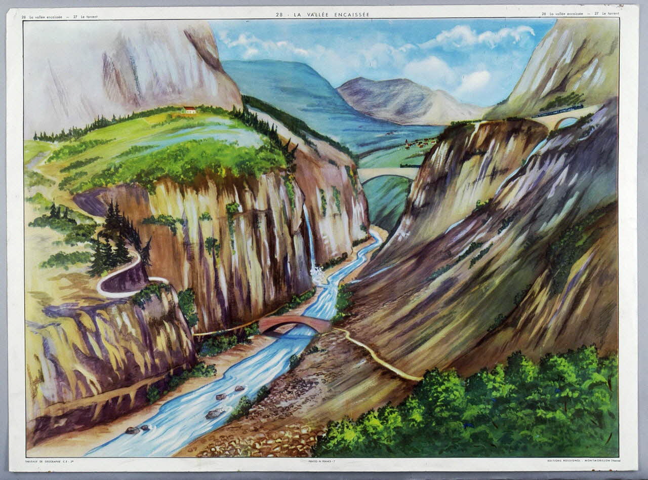 Editions Rossignol estampe 28 - LA VALLEE ENCAISSEE 1950-1970 2007.52.7.2 Photo