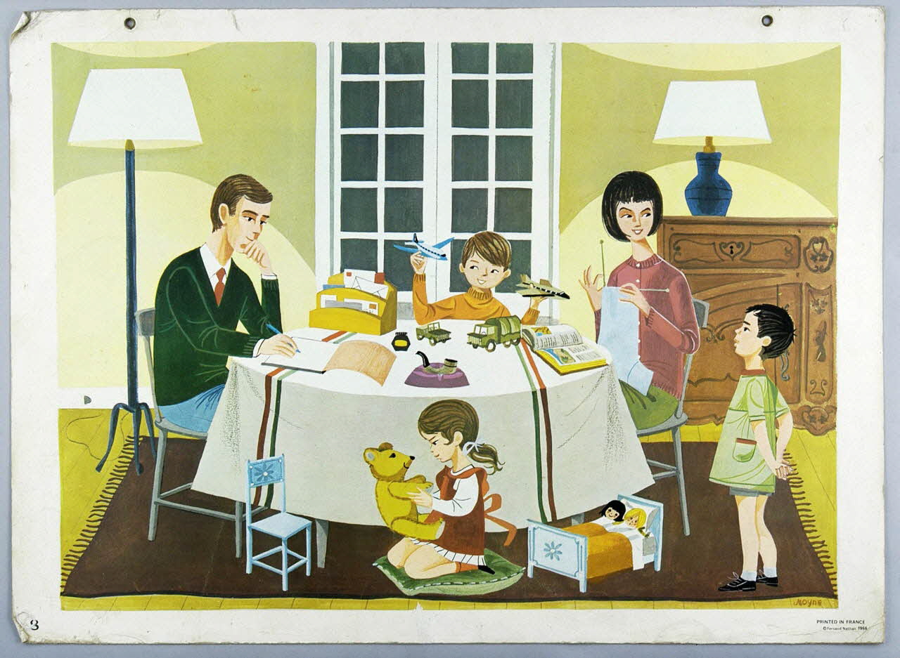 Fernand Nathan estampe Les occupations à la maison France 1966 2007.52.9.1 Photo