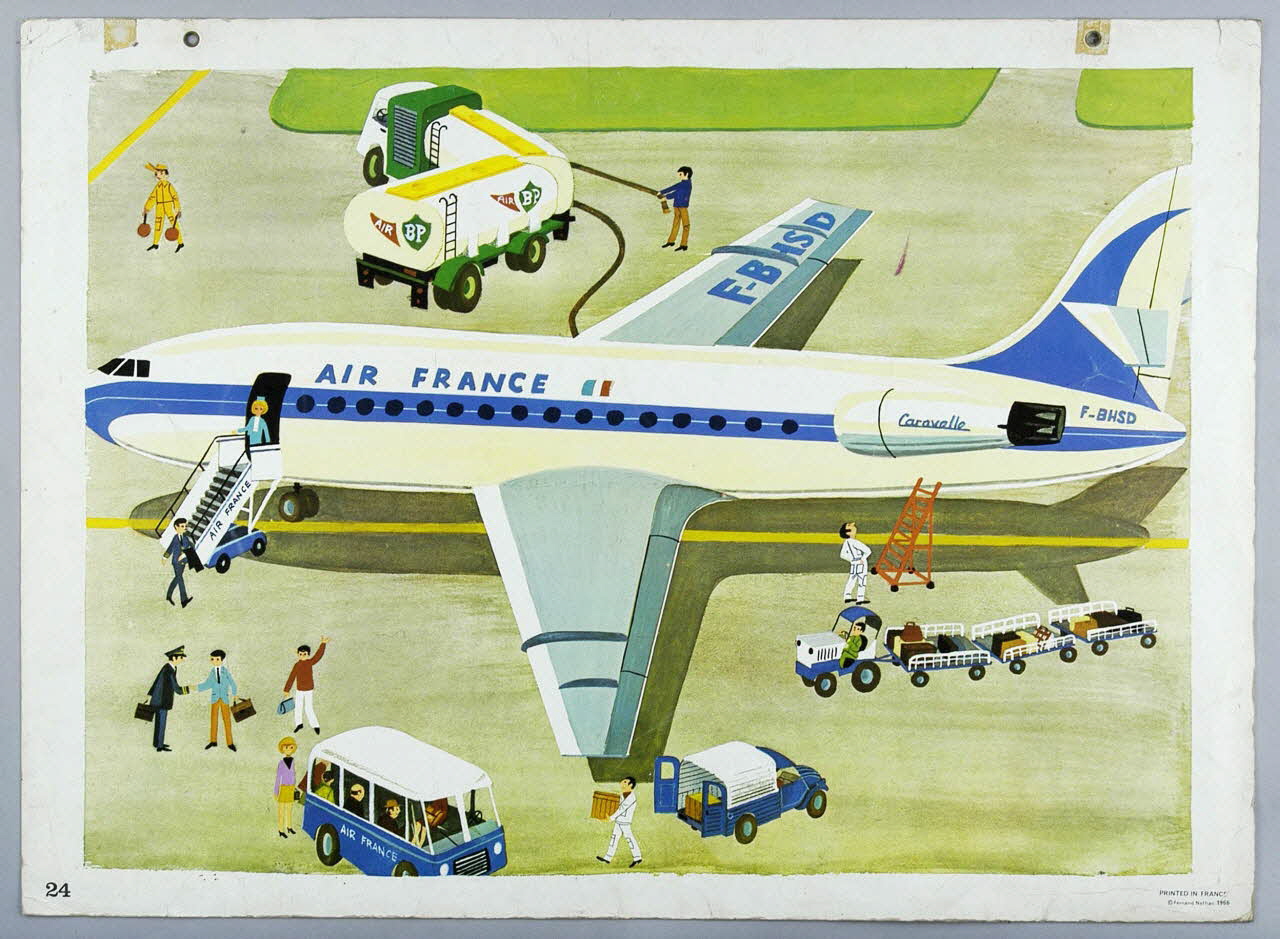 Fernand Nathan estampe L'avion 1966 2007.52.10.1 Photo