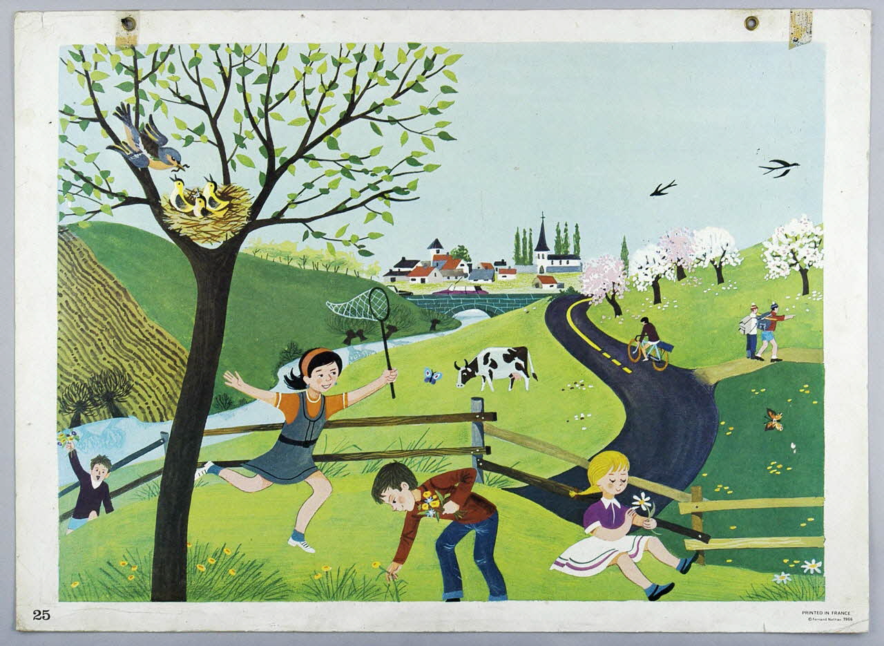 Fernand Nathan estampe A la campagne 1966 2007.52.10.2 Photo