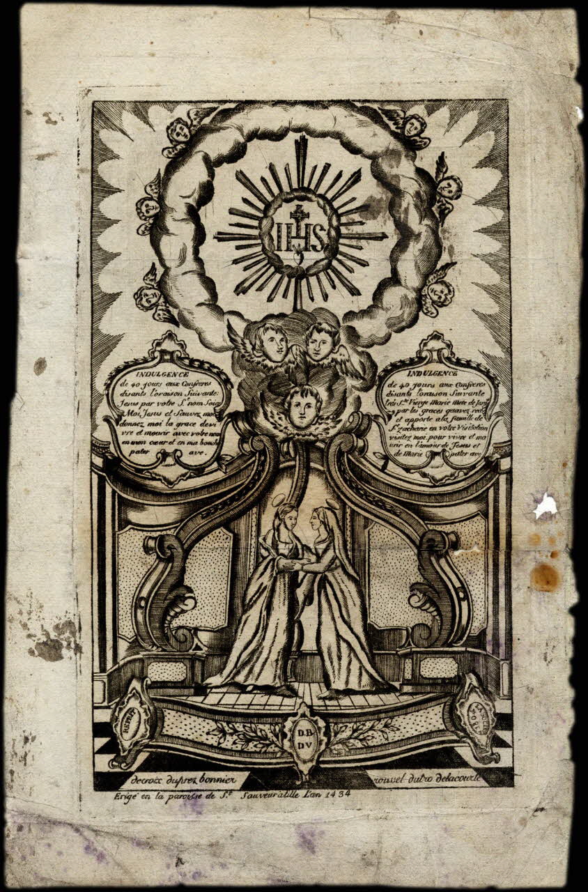"Decroix ; Duprez ; Bonnier ; Roussel ; Dutro ; Delacourte" estampe Scène religieuse 1805 2008.11.7 Photo