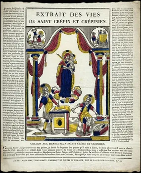 Henri Alexandre Joseph Martin-Delahaye estampe EXTRAIT DES VIES  DE SAINT CREPIN ET CREPINIEN. Lille 1805-1815 2008.11.15  Photo