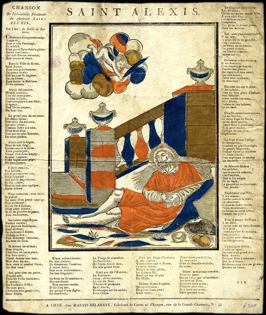 Henri Alexandre Joseph Martin-Delahaye estampe SAINT ALEXIS. Lille 1805-1815 2008.11.17 Photo
