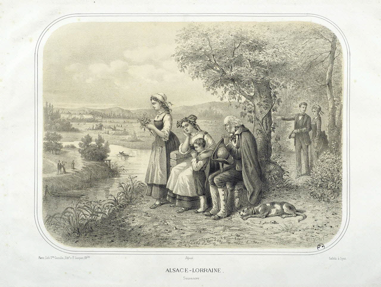 estampe ALSACE-LORRAINE  Souvenirs 1950.39.1251 Photo