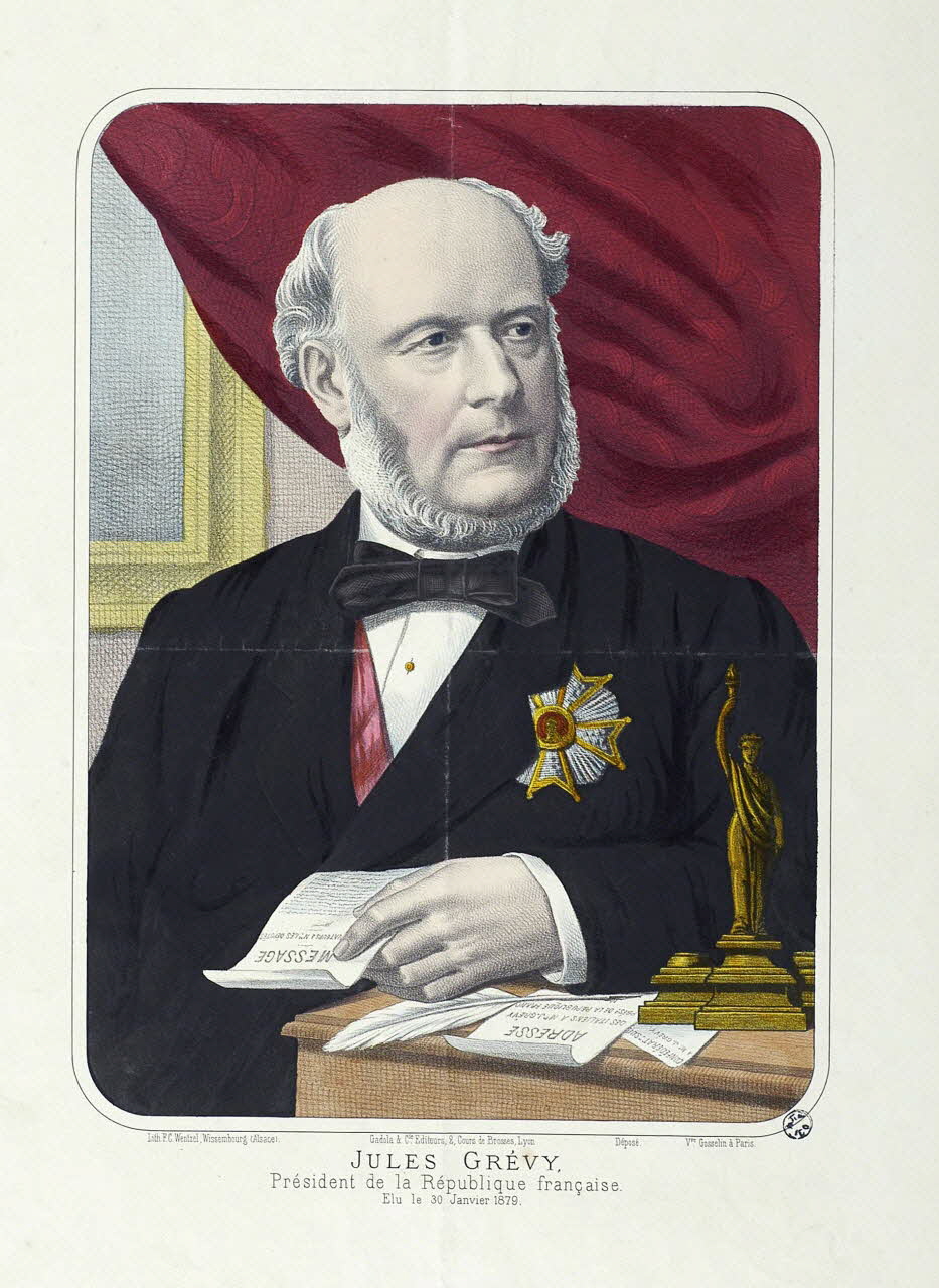 estampe JULES GREVY,  Président de la République française.  Elu le 30 janvier 1879. 1950.39.1136 Photo