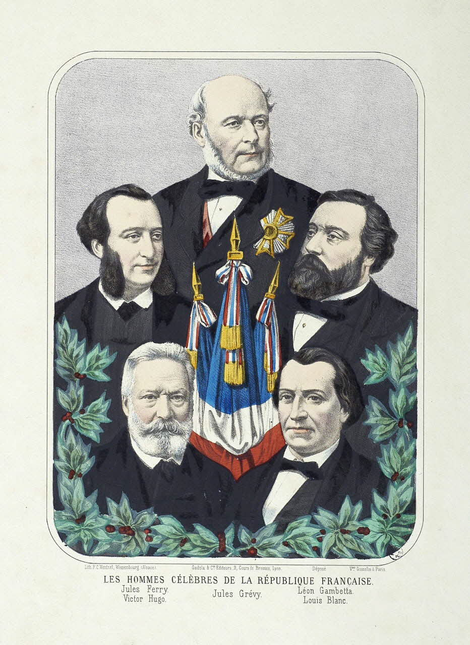 estampe LES HOMMES CELEBRES DE LA REPUBLIQUE FRANCAISE. 1950.39.1133 Photo