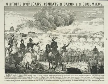 Morand estampe VICTOIRE D'ORLEANS. COMBATS DE BACON & DE COULMIERS. Lyon 1865-1875 1950.39.958 Photo