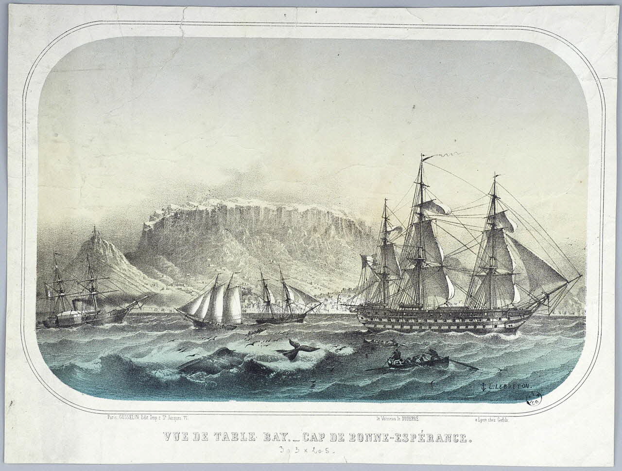estampe VUE DE TABLE BAY. _ CAP DE BONNE-ESPERANCE. 1943.16.367 Photo