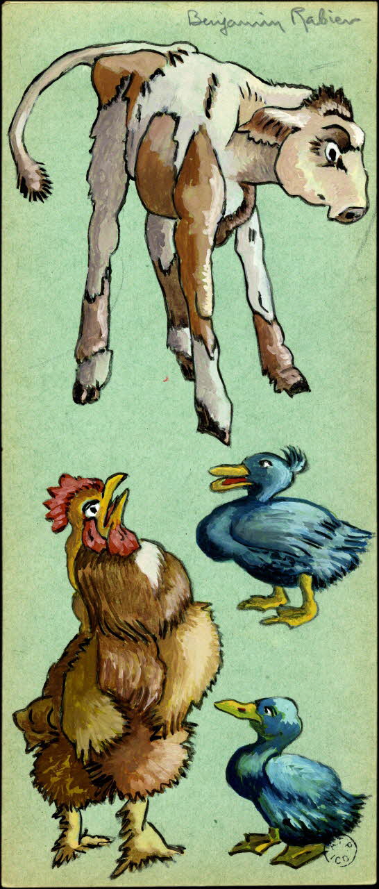 Benjamin Rabier partie d'un ensemble de dessins Etudes d'animaux domestiques 1939 1965.41.33 Photo