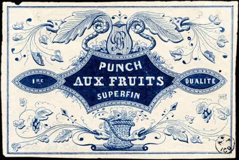 étiquette publicitaire PUNCH  AUX FRUITS  SUPERFIN 1960.66.62  Photo