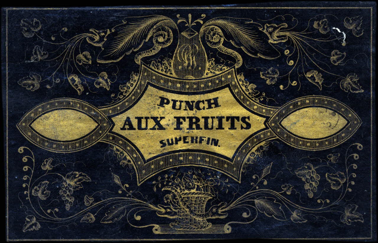 étiquette publicitaire PUNCH  AUX FRUITS  SUPERFIN 1960.66.63 Photo