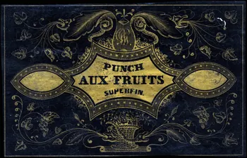 étiquette publicitaire PUNCH  AUX FRUITS  SUPERFIN 1960.66.63  Photo