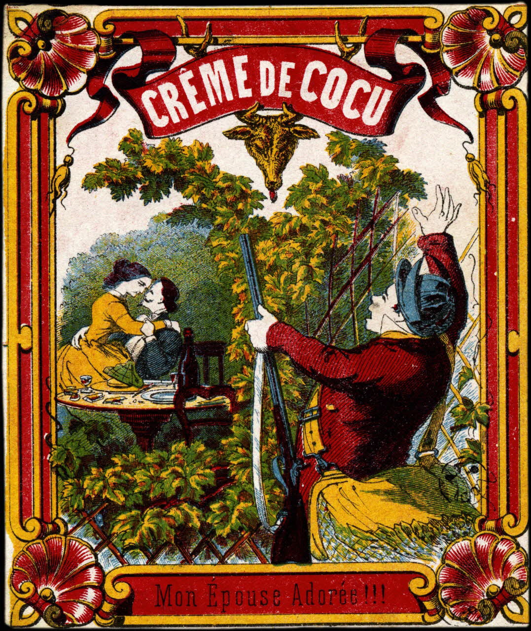 étiquette publicitaire CRÊME DE COCU 1960.66.37 Photo