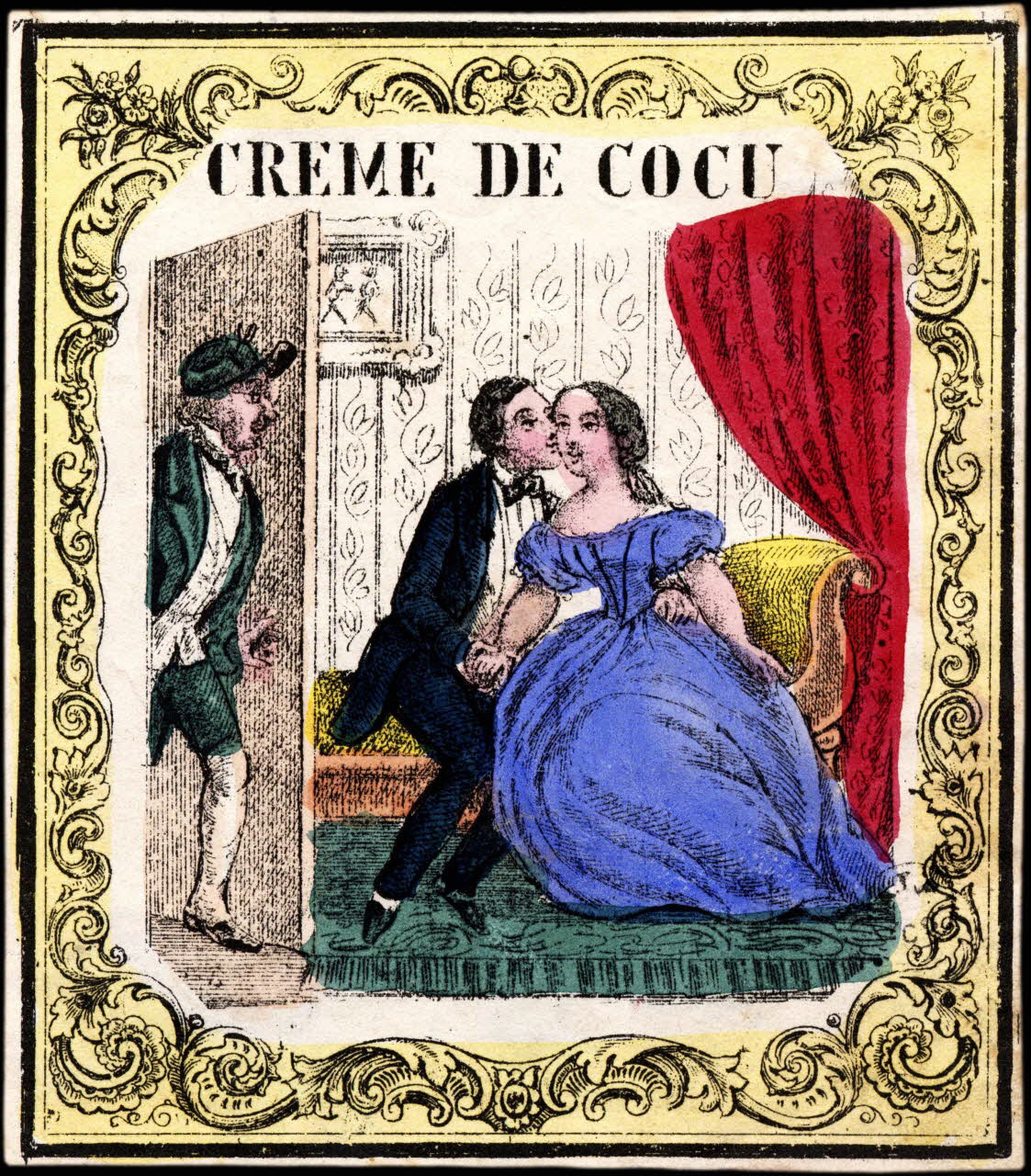 étiquette publicitaire CREME DE COCU 1960.66.38 Photo
