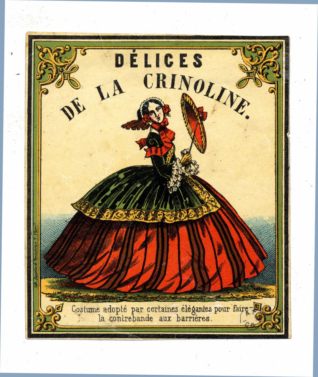 étiquette publicitaire DELICES  DE LA CRINOLINE. 1960.66.45 Photo