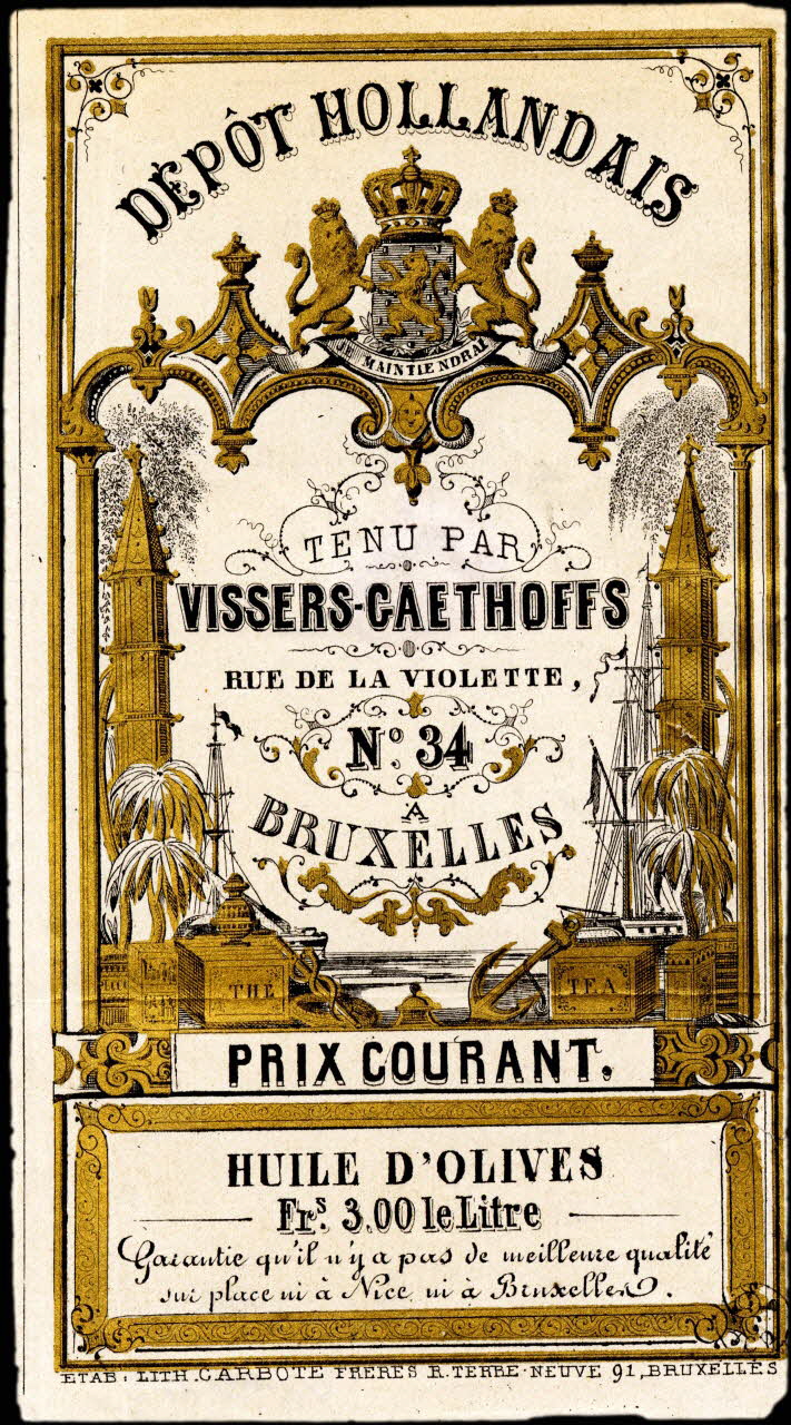 étiquette publicitaire DEPÔT HOLLANDAIS 1960.66.48 Photo