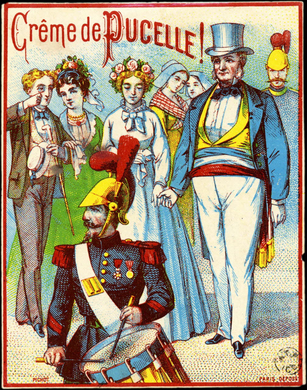 étiquette publicitaire Crême de PUCELLE ! 1960.66.79 Photo