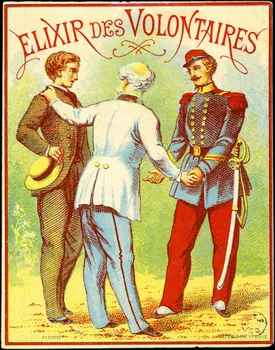 étiquette publicitaire ELIXIR DES VOLONTAIRES 1960.66.84 Photo