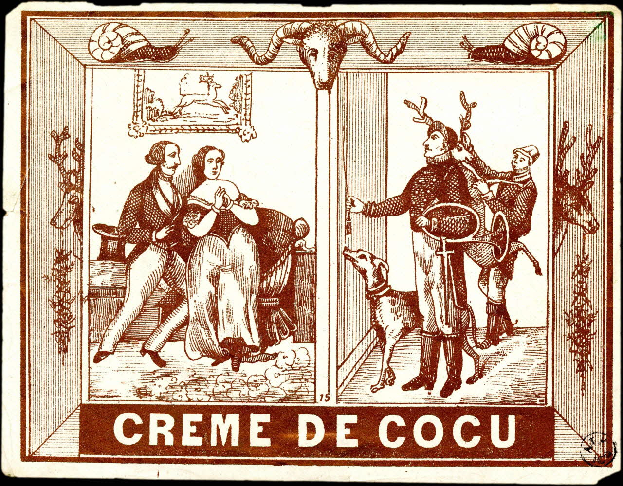 étiquette publicitaire CREME DE COCU 1960.66.91 Photo Mucem
