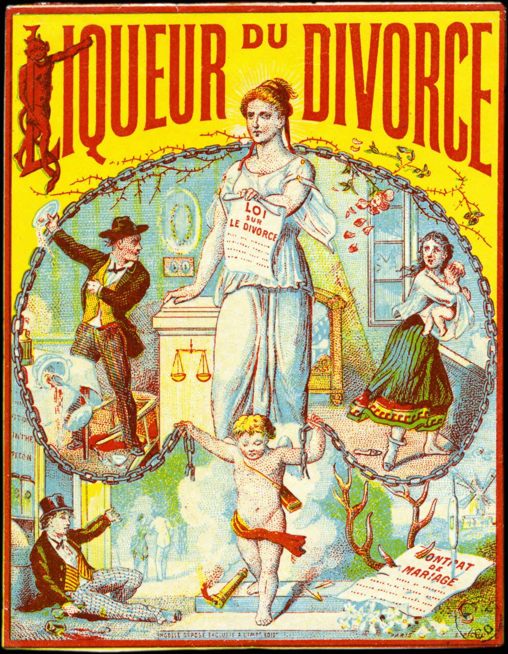 étiquette publicitaire LIQUEUR DU DIVORCE 1960.66.93 Photo