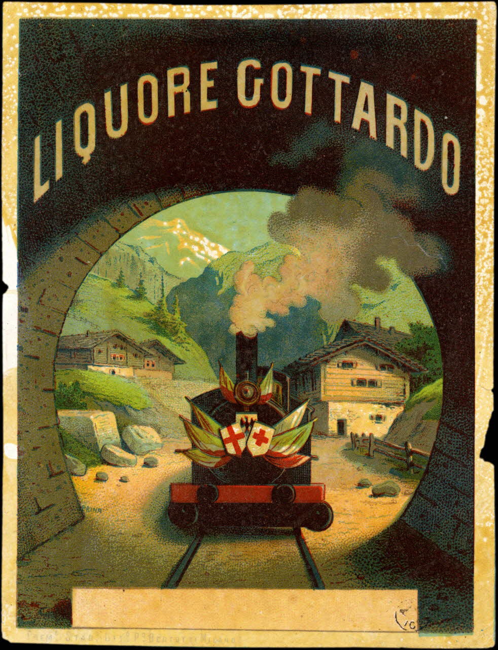 étiquette publicitaire LIQUORE GOTTARDO 1960.66.95 Photo