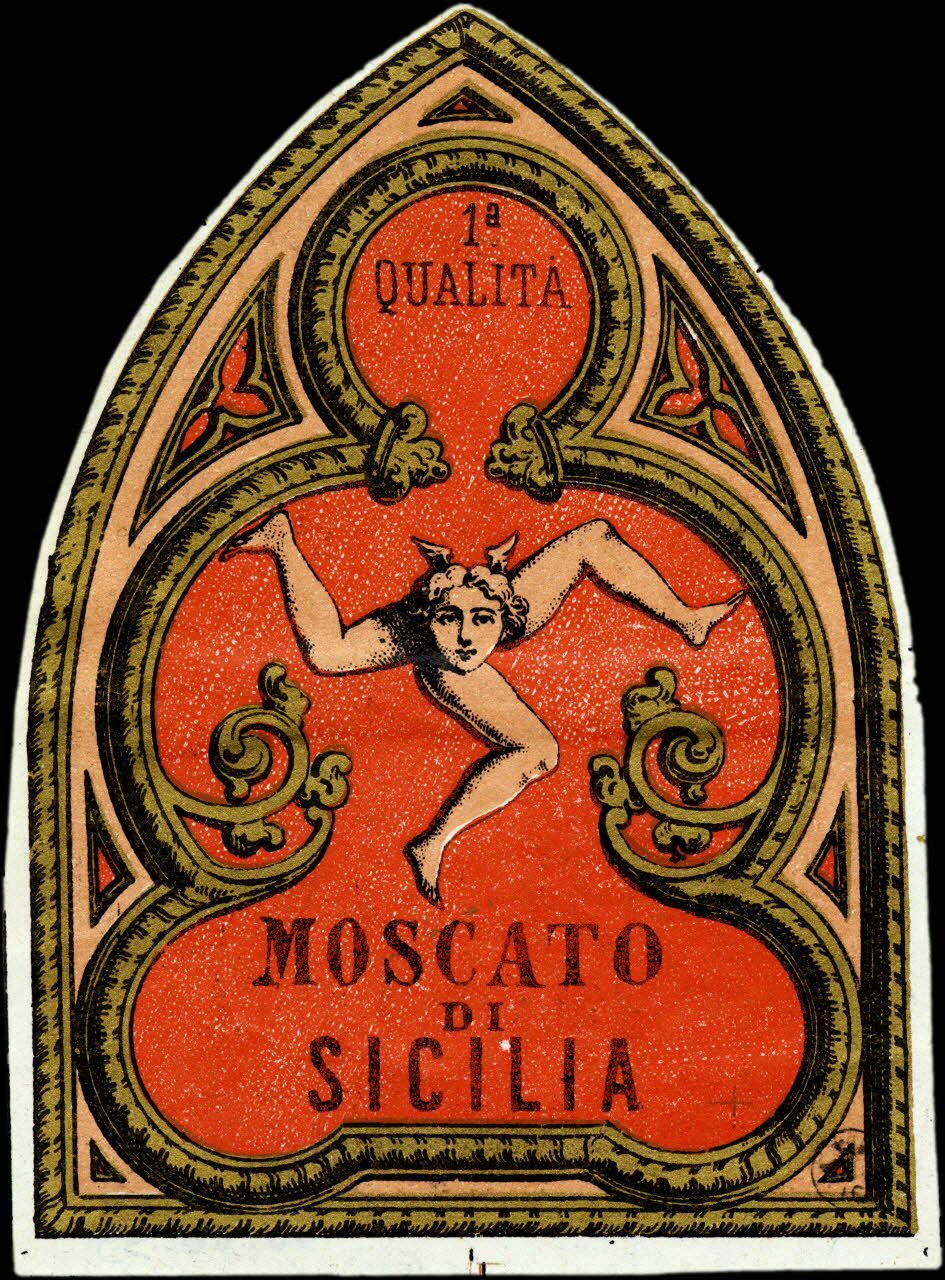 étiquette publicitaire 1a  QUALITA  MOSCATO  DI  SICILIA 1960.66.99 Photo