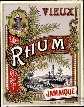étiquette publicitaire VIEUX  RHUM  JAMAIQUE 1960.66.100 Photo