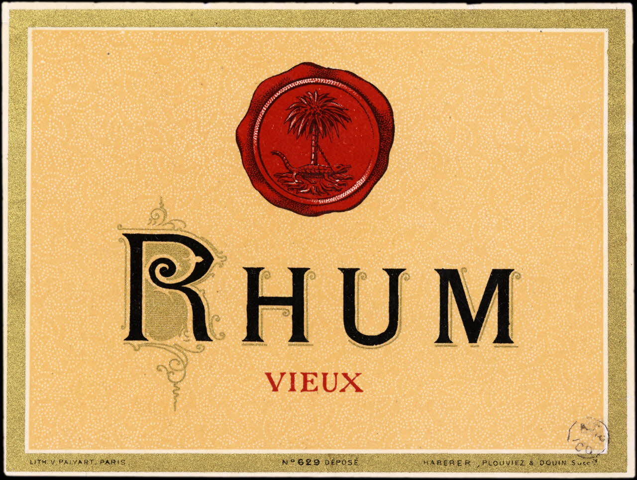 étiquette publicitaire RHUM  VIEUX 1960.66.104 Photo