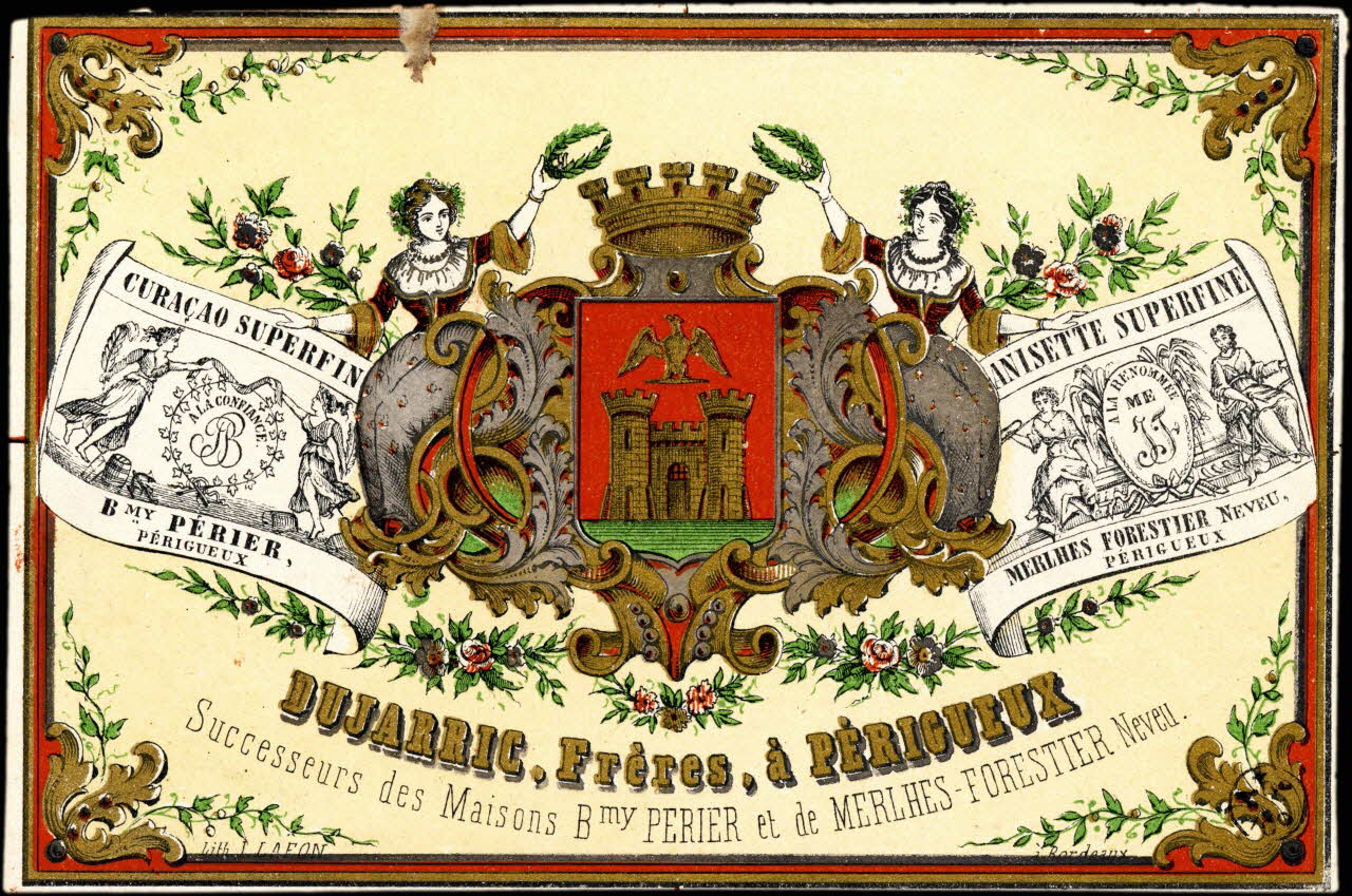 étiquette publicitaire DUJARRIC, Frères, à PERIGUEUX 1960.66.109 Photo