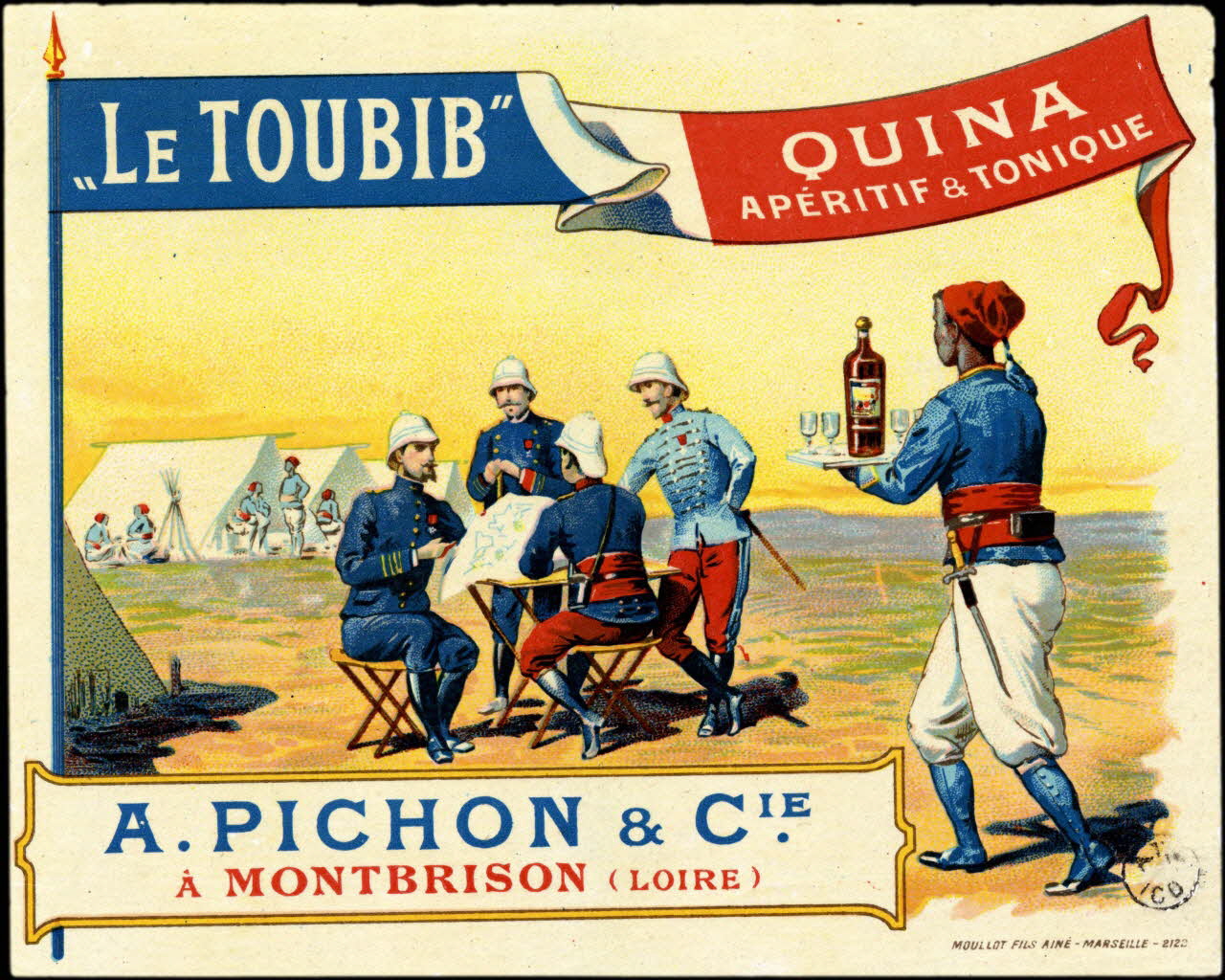 étiquette publicitaire "LE TOUBIB"  QUINA  APERITIF & TONIQUE 1960.66.117 Photo