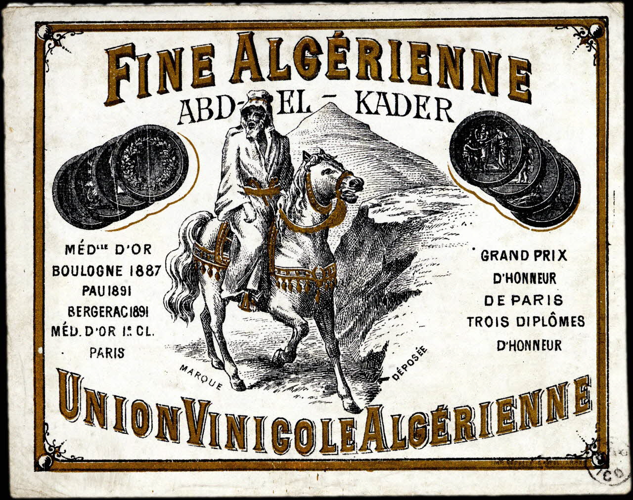étiquette publicitaire FINE ALGERIENNE 1960.66.119 Photo
