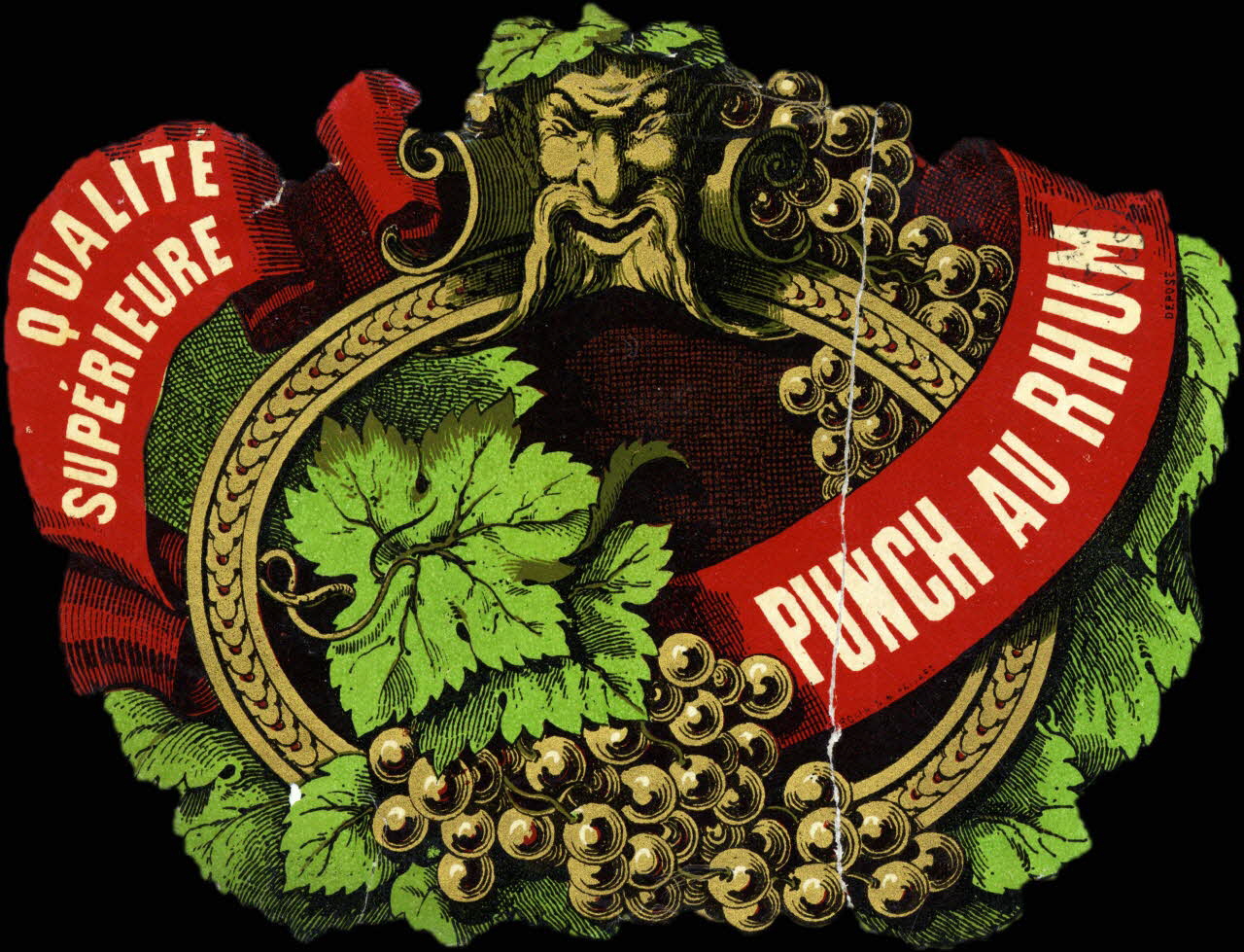étiquette publicitaire QUALITE  SUPERIEURE  PUNCH AU RHUM 1960.66.121 Photo