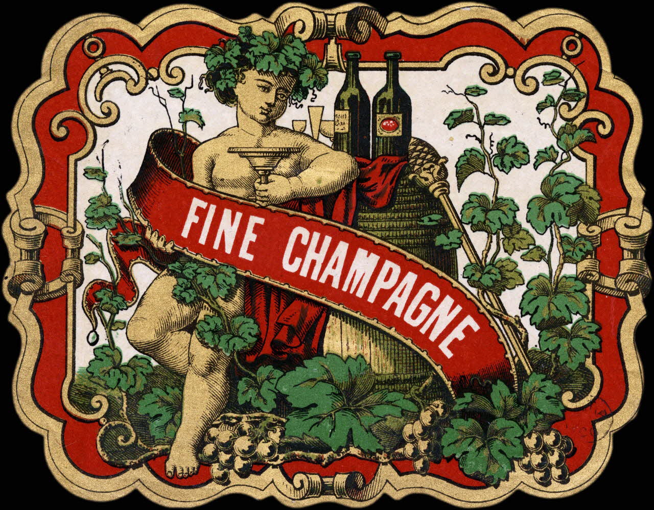 étiquette publicitaire FINE CHAMPAGNE 1960.66.129 Photo