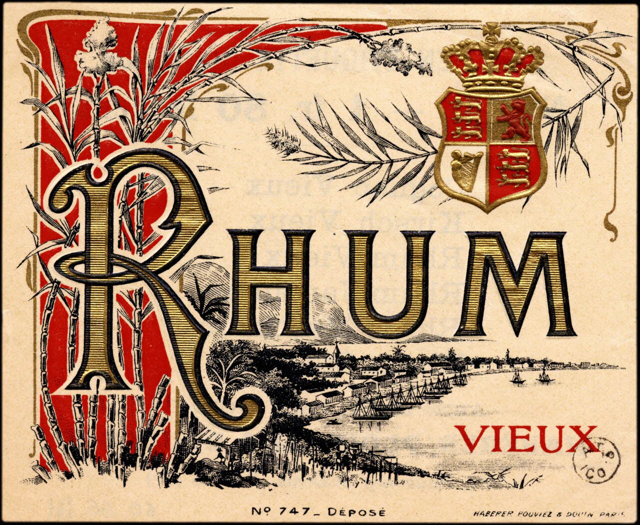 étiquette publicitaire RHUM  VIEUX 1960.66.141 Photo