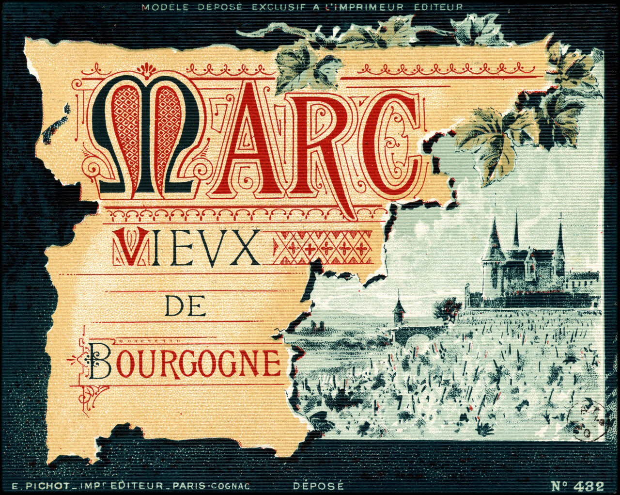 étiquette publicitaire MARC  VIEUX  DE  BOURGOGNE 1960.66.142 Photo