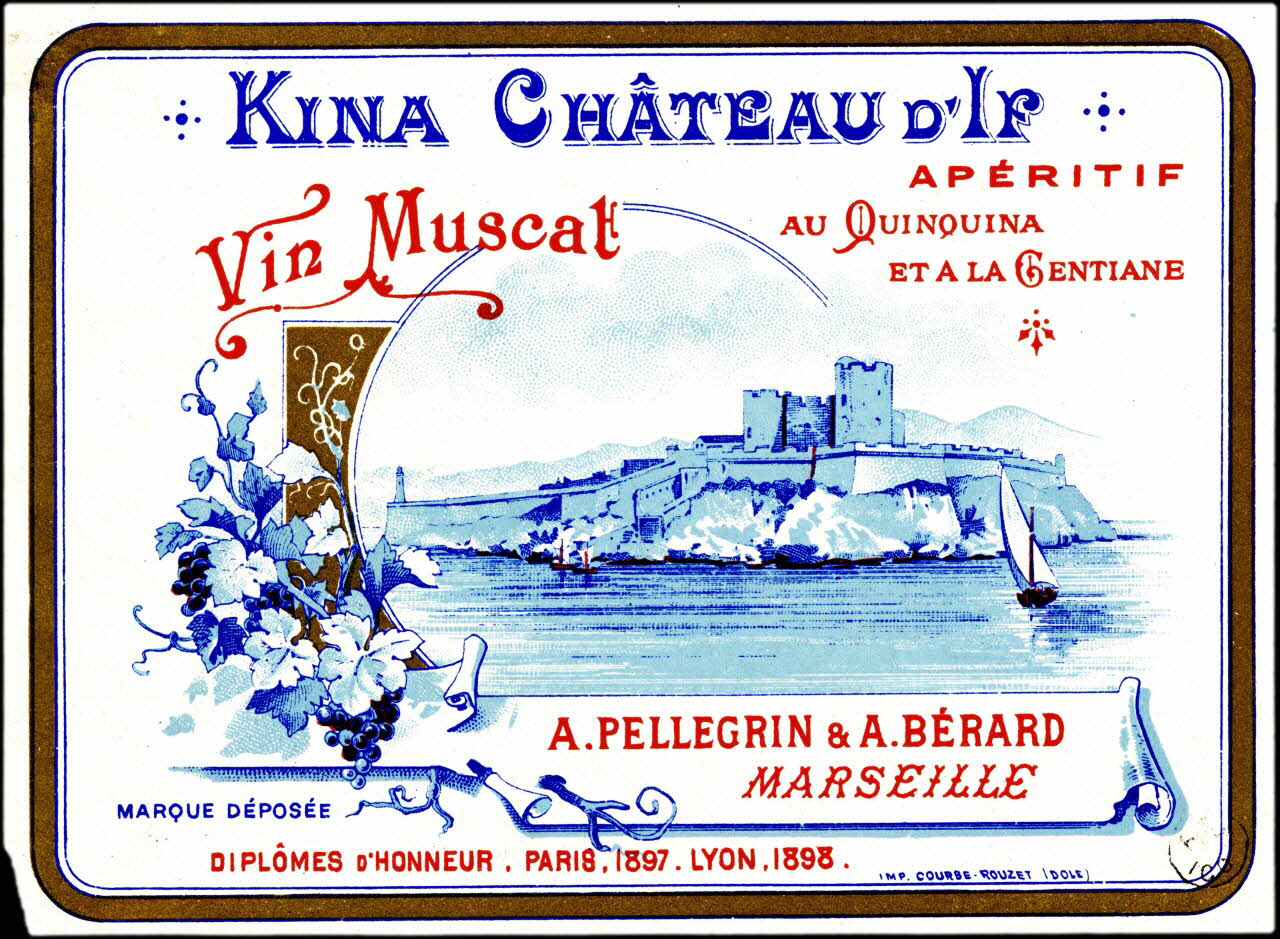 étiquette publicitaire KINA CHÂTEAU D'IF  Vin Muscat 1960.66.147 Photo