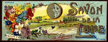 étiquette publicitaire SAVON  DE LA  LUNE 1960.66.154  Photo